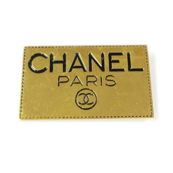 Chanel Plate Brooch Pin Gold 02448 - Picture 1 of 4